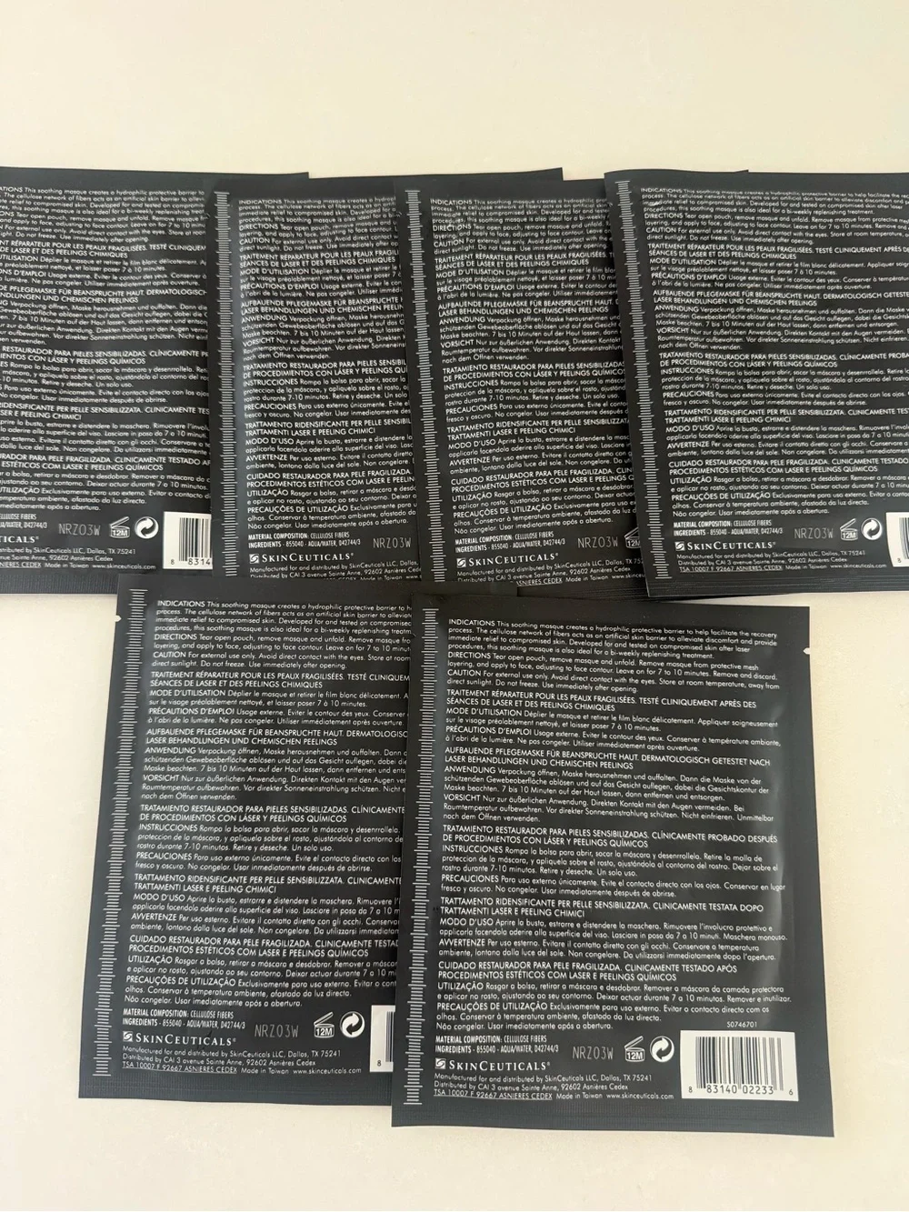 6 SkinCeuticals Biocellulose Restorative Masks - NEW w/o box